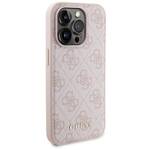 ZESTAW GUESS GUBPM5P15L4GEMGP IPHONE 15 PRO 6.1" HARDCASE + POWERBANK 5000MAH MAGSAFE RÓŻOWY/PINK 4G METAL LOGO