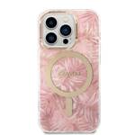 ZESTAW GUESS GUBPP14LHJEACSP CASE+ CHARGER IPHONE 14 PRO 6,1" RÓŻOWY/PINK HARD CASE JUNGLE MAGSAFE