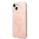 ZESTAW GUESS GUBPP14SH4EACSP CASE+ CHARGER IPHONE 14 / 15 / 13 6,1" RÓŻOWY/PINK HARD CASE 4G PRINT MAGSAFE